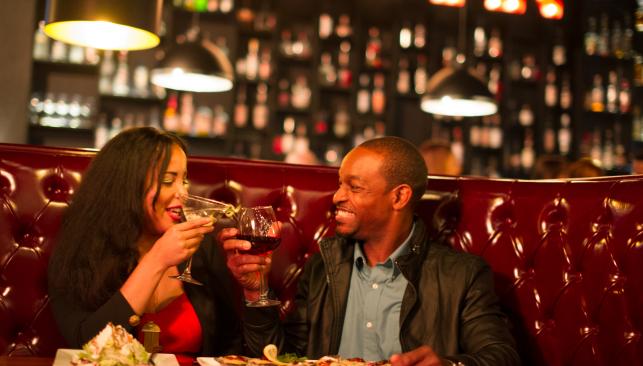 A couple dining at Butcher's Son