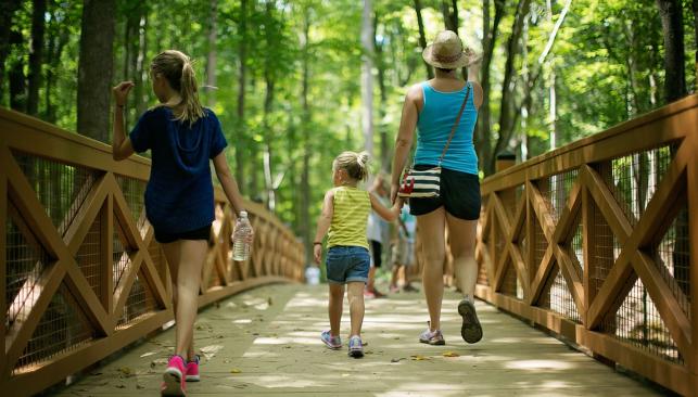 Northwest River Park Hike Along Bridge