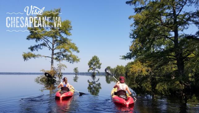 Kayaking on Lake Drummond