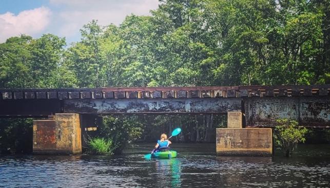 A kayaker on Bob's Fishing Hole