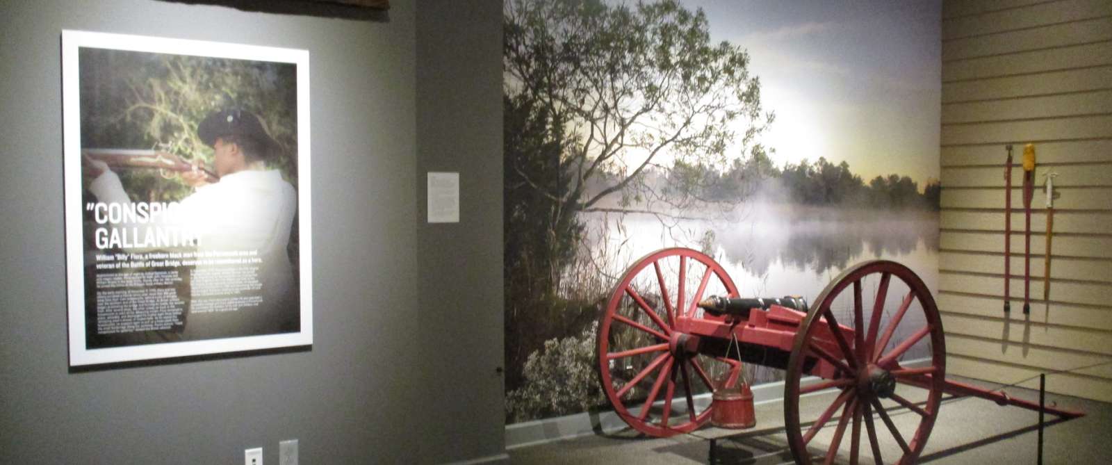 Interior of Great Bridge Battlefield Museum