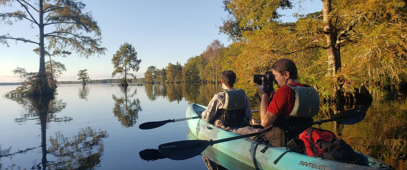 Kayaker on Lake Drummond