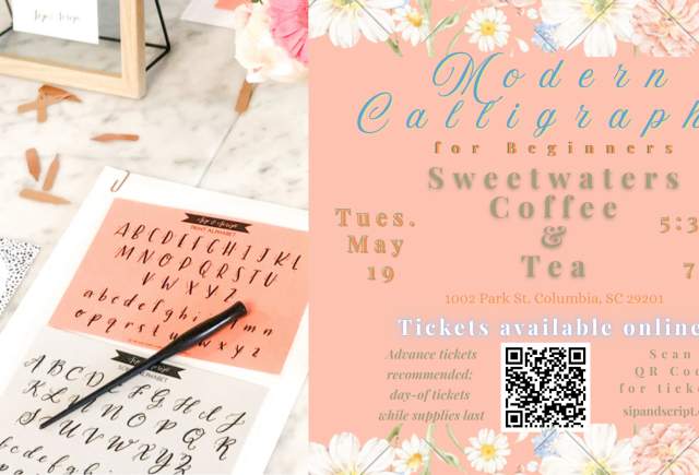 Modern Calligraphy for Beginners at Sweetwaters Coffee & Tea