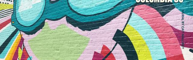 a colorful mural