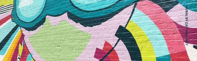 a colorful mural
