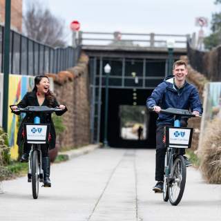 The Vista Greenway is a former railroad tunnel that connects the Vista and Finlay park that is part of a larger bike path. The tunnel is a popular biking spot and is lined with murals.