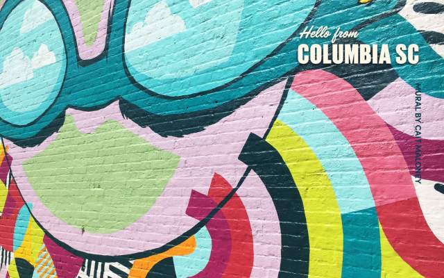 a colorful mural