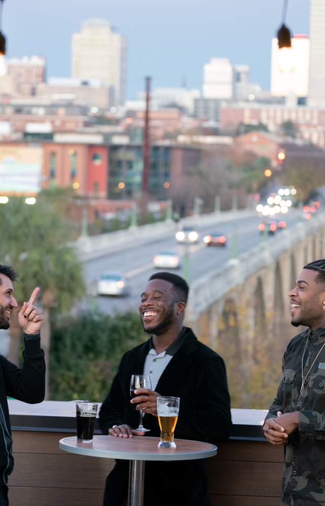 Dinner and drinks on the Black Rooster Rooftop