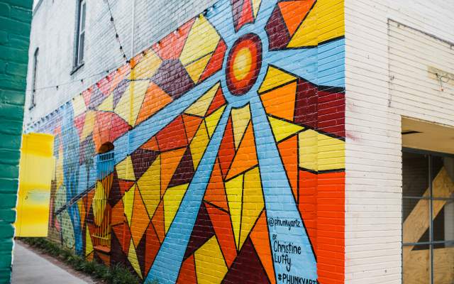 a colorful mural