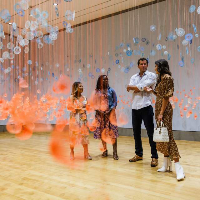 A Family Enjoying The Columbia Museum Of Art