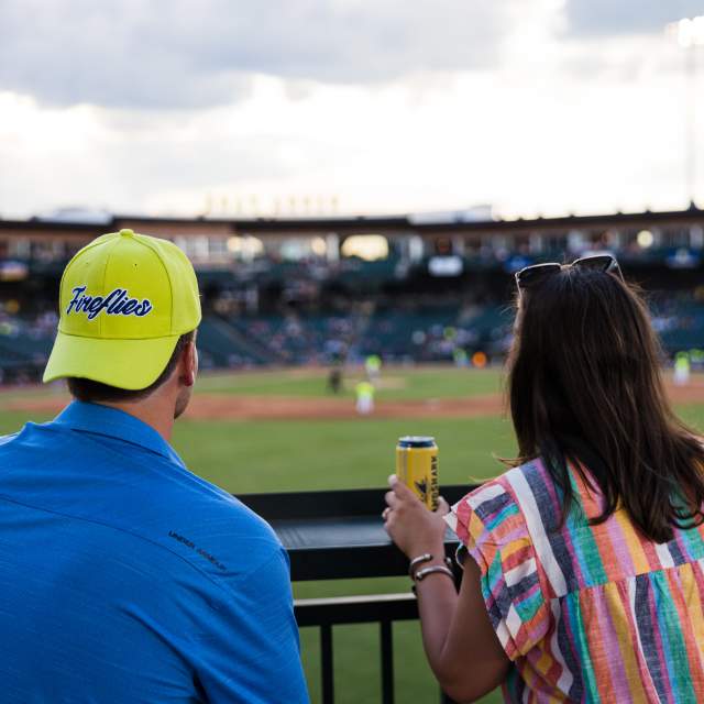 Watching a baseball game