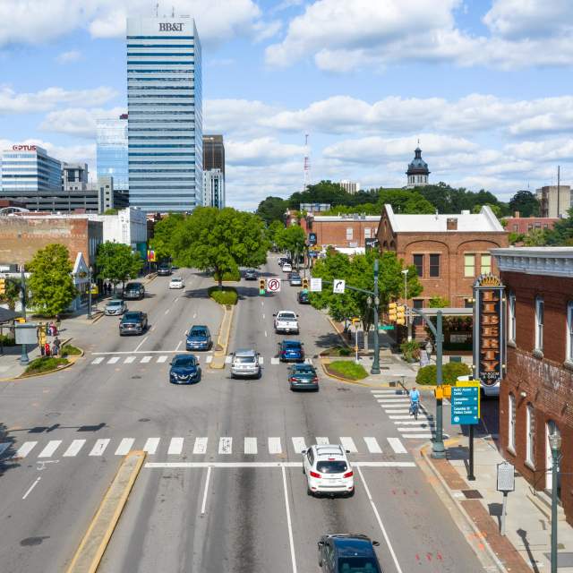 Drone photography on Gervais Street