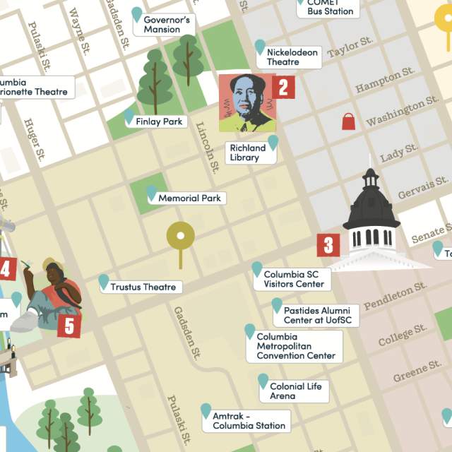 City Center map in Columbia, SC