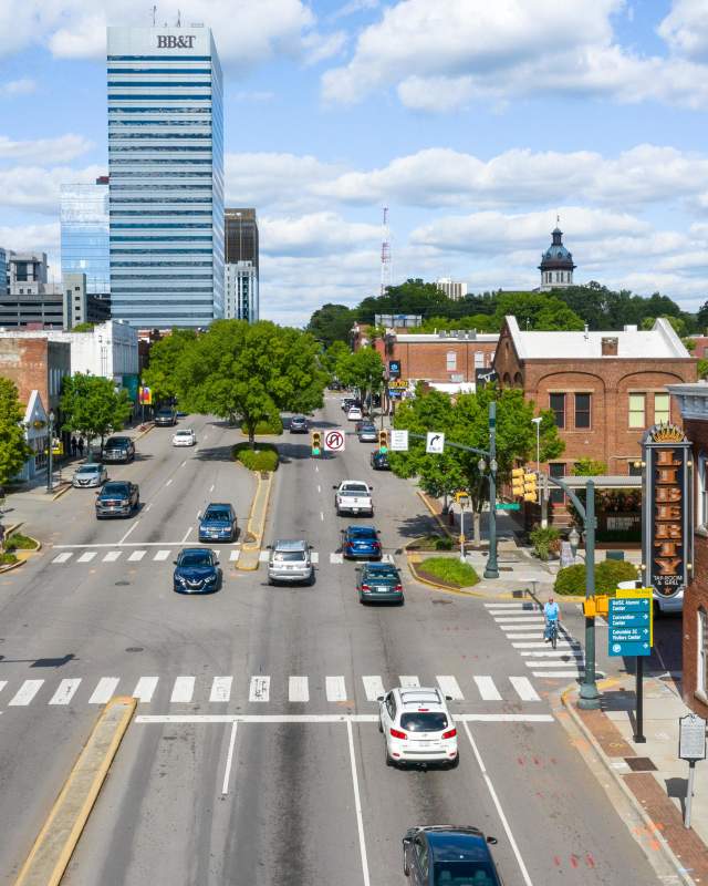 Drone photography on Gervais Street