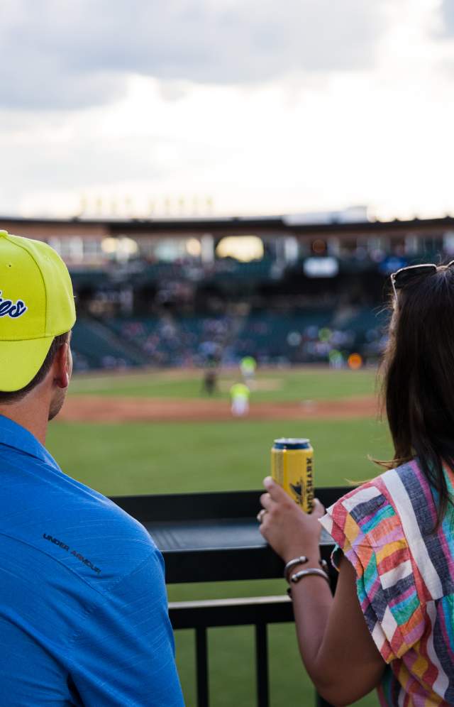 Watching a baseball game