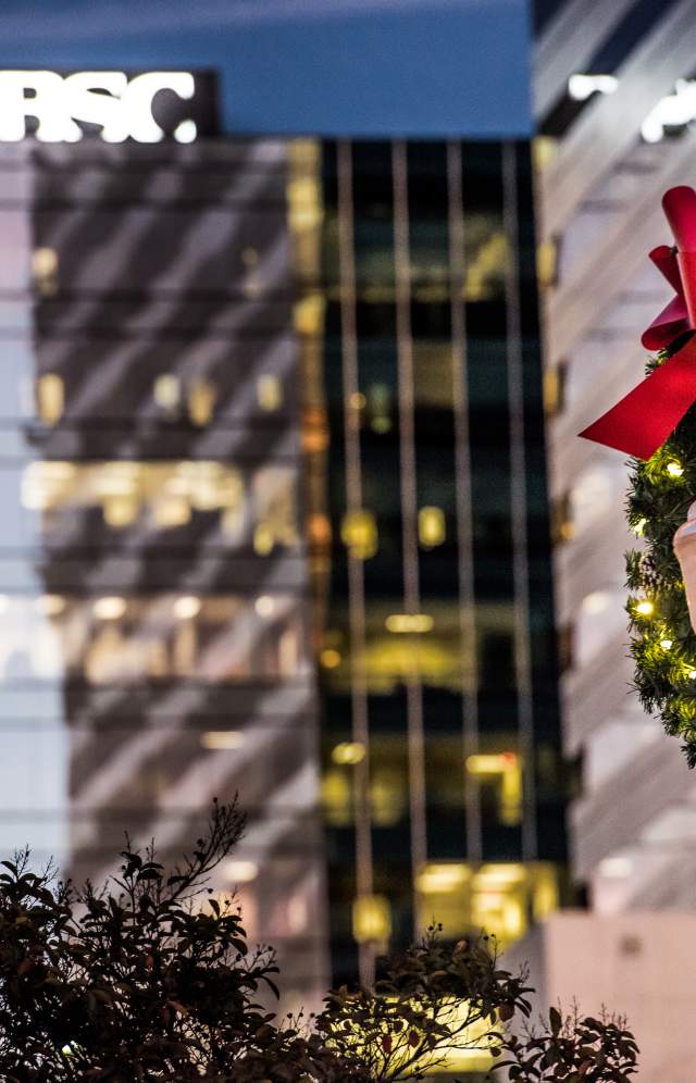 Main Street Cityscape in Downtown Columbia - Christmas