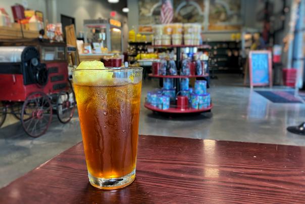 Cromer's Iced tea with lemon cotton candy