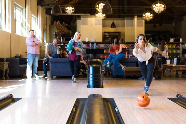Group of Friends Bowling