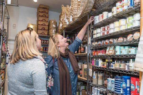 Holiday Shopping in Gourmet Shop