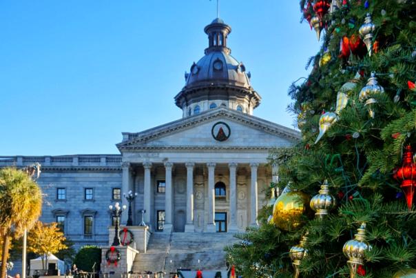 Christmas Tree in front of the SC State House