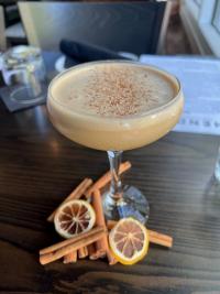 Hendrix cocktail with bourbon, cinnamon, and apple