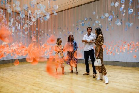 A Family Enjoying The Columbia Museum Of Art