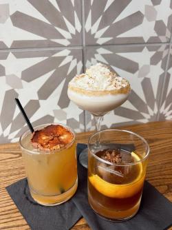 fall cocktails on display
