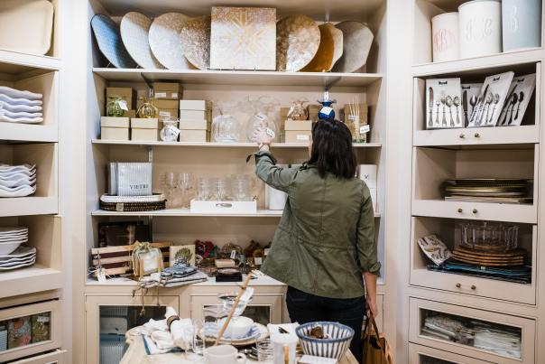Influencer Jessica Camerata visits a Columbia, SC homegoods shop
