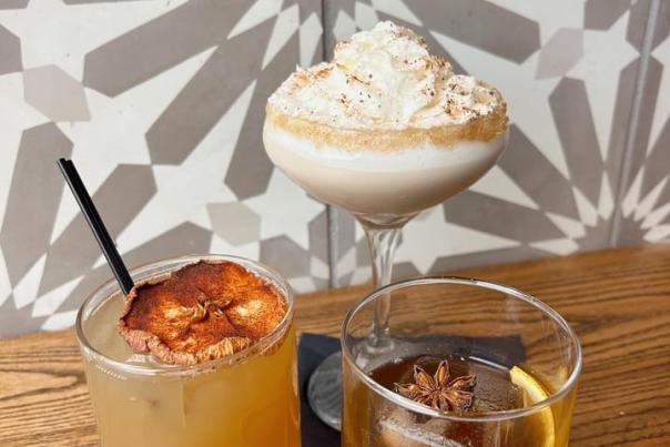 fall cocktails on display