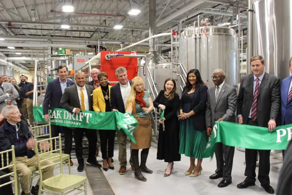 Ribbon cutting at Peak Drift Brewery