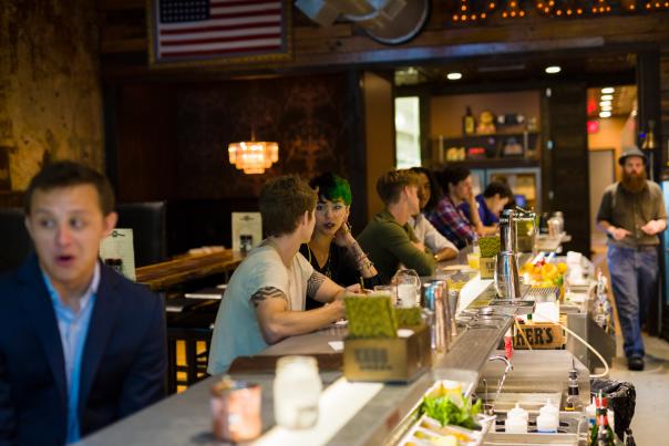 Group at Bourbon's Bar