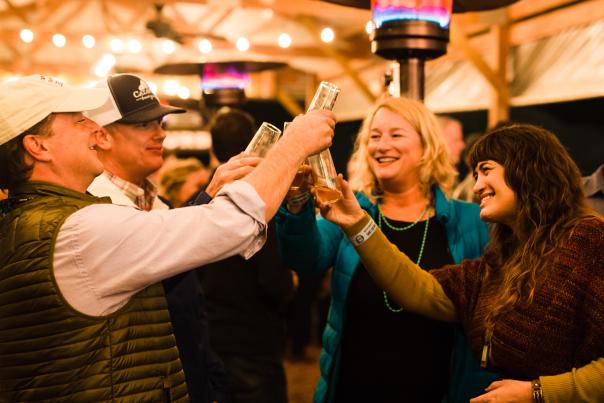 Vanessa Driscoll and friends enjoy Bubble Q at City Roots