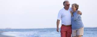 Senior couple on beach