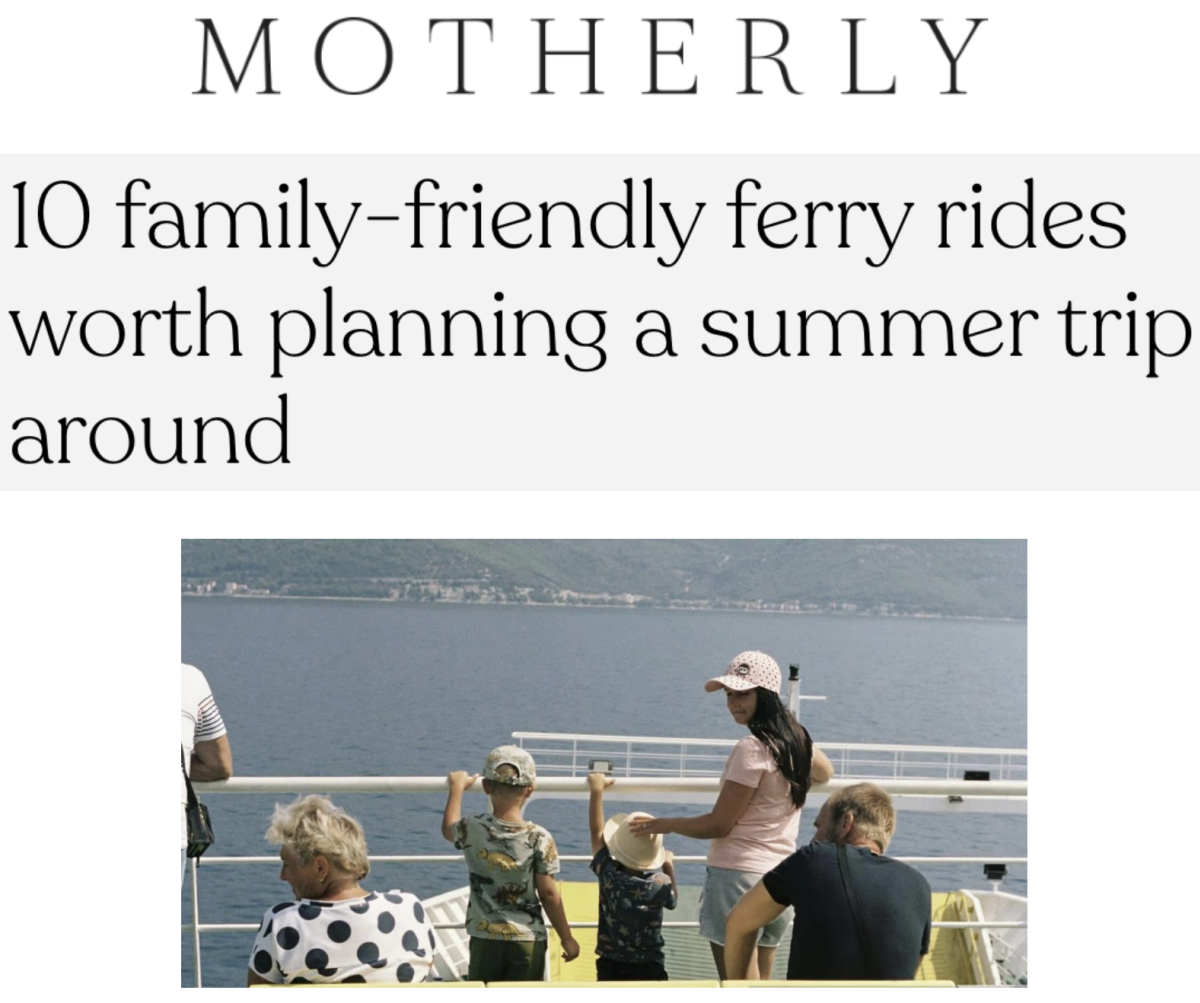 family on a charter boat looking out into the ocean