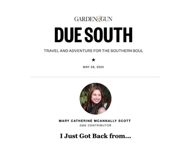 Garden & Gun Due South Press Cover