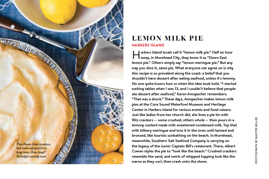 Our State - lemon milk pie