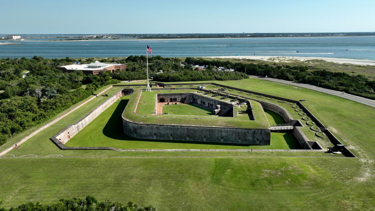 Aerial Photo of Fort Macon State Park