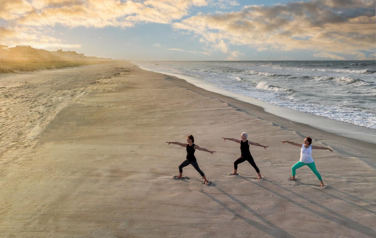 Yoga on the beach
