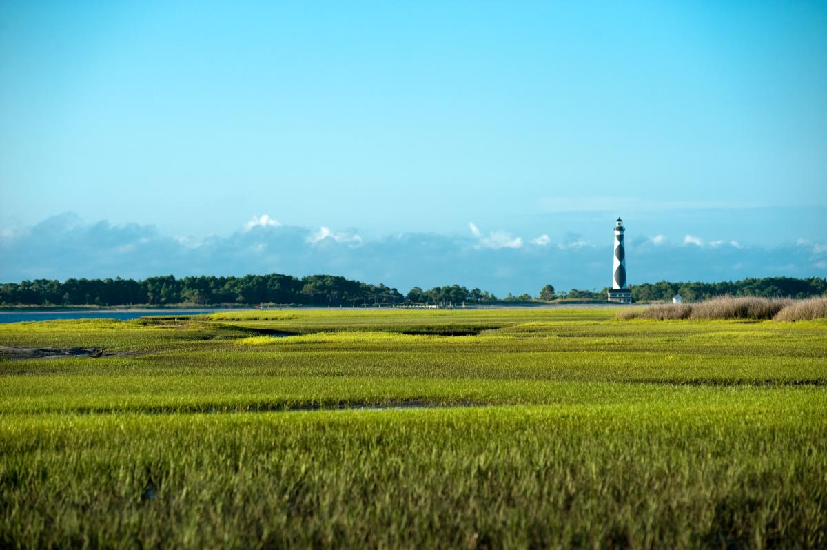 Cape Lookout Lighthouse over Marsh