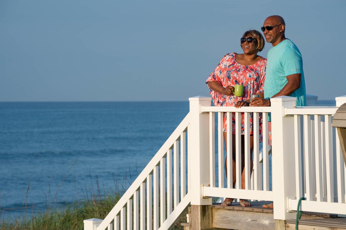 Couple on balcony