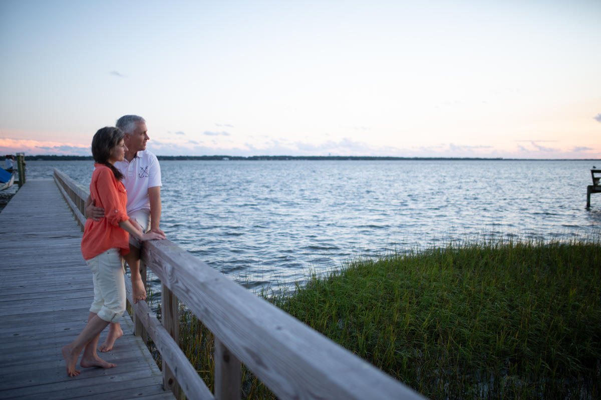 Couple on dock