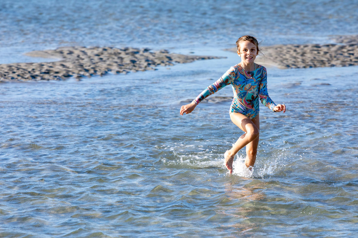girl in a tide pool