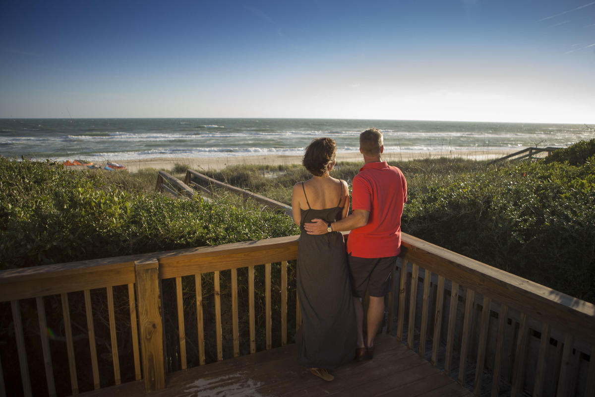 Couple on Oceanfront Porch