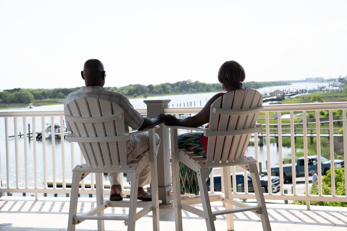 Couple on balcony
