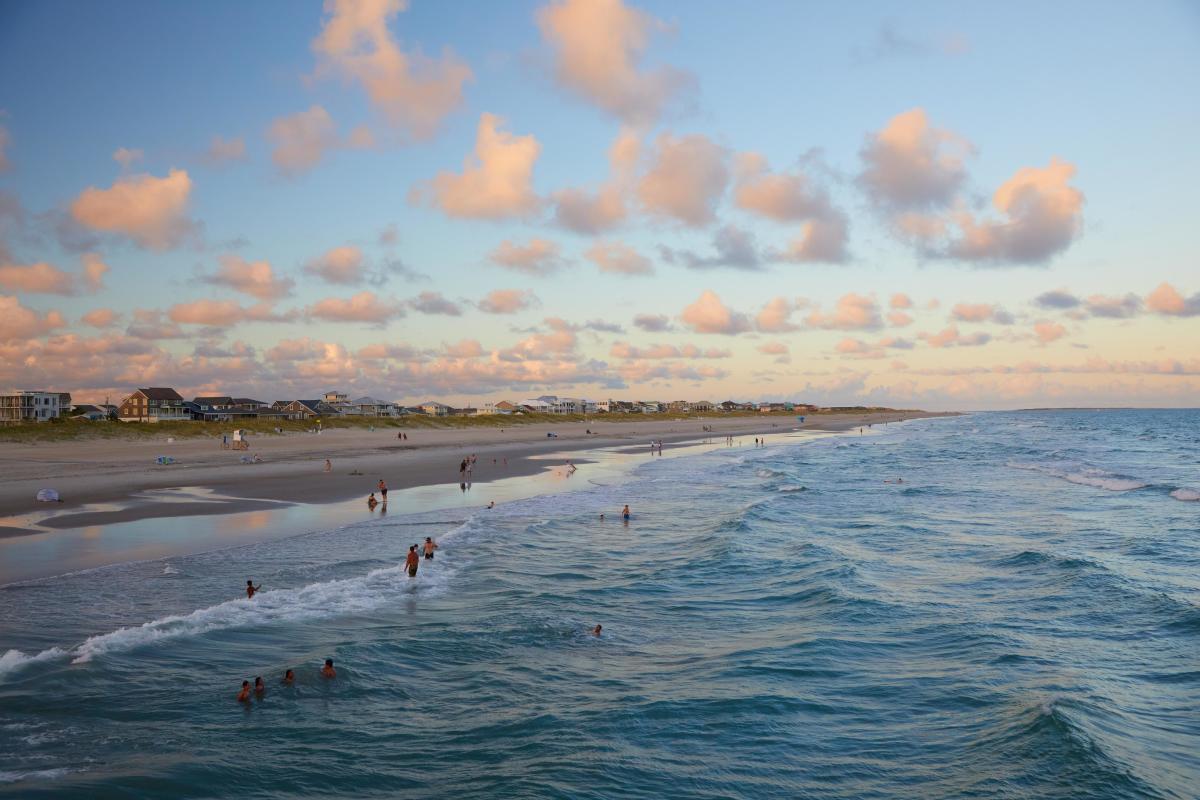 Atlantic Beach at sunset