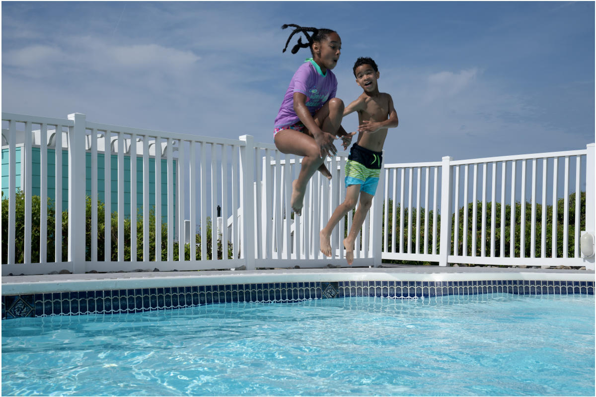 Deals & Specials Kids Jumping in Pool