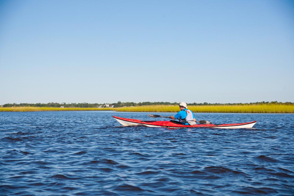 Dude Kayaking