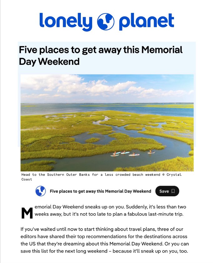 Lonely Planet Five places to get away Cover