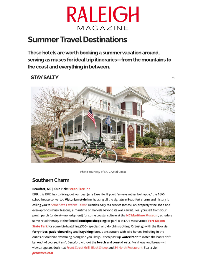 Raleigh Magazine Press Release