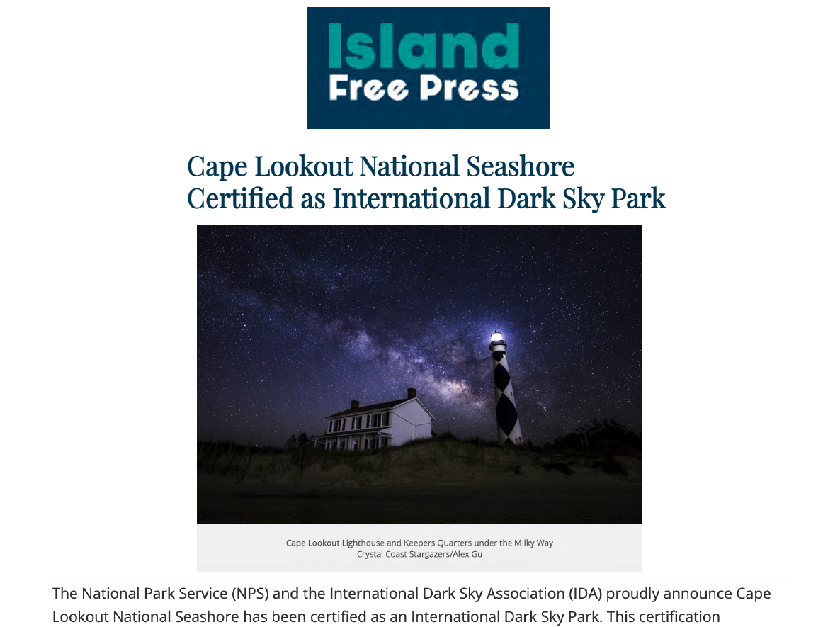 Island Free Press Dark Sky
